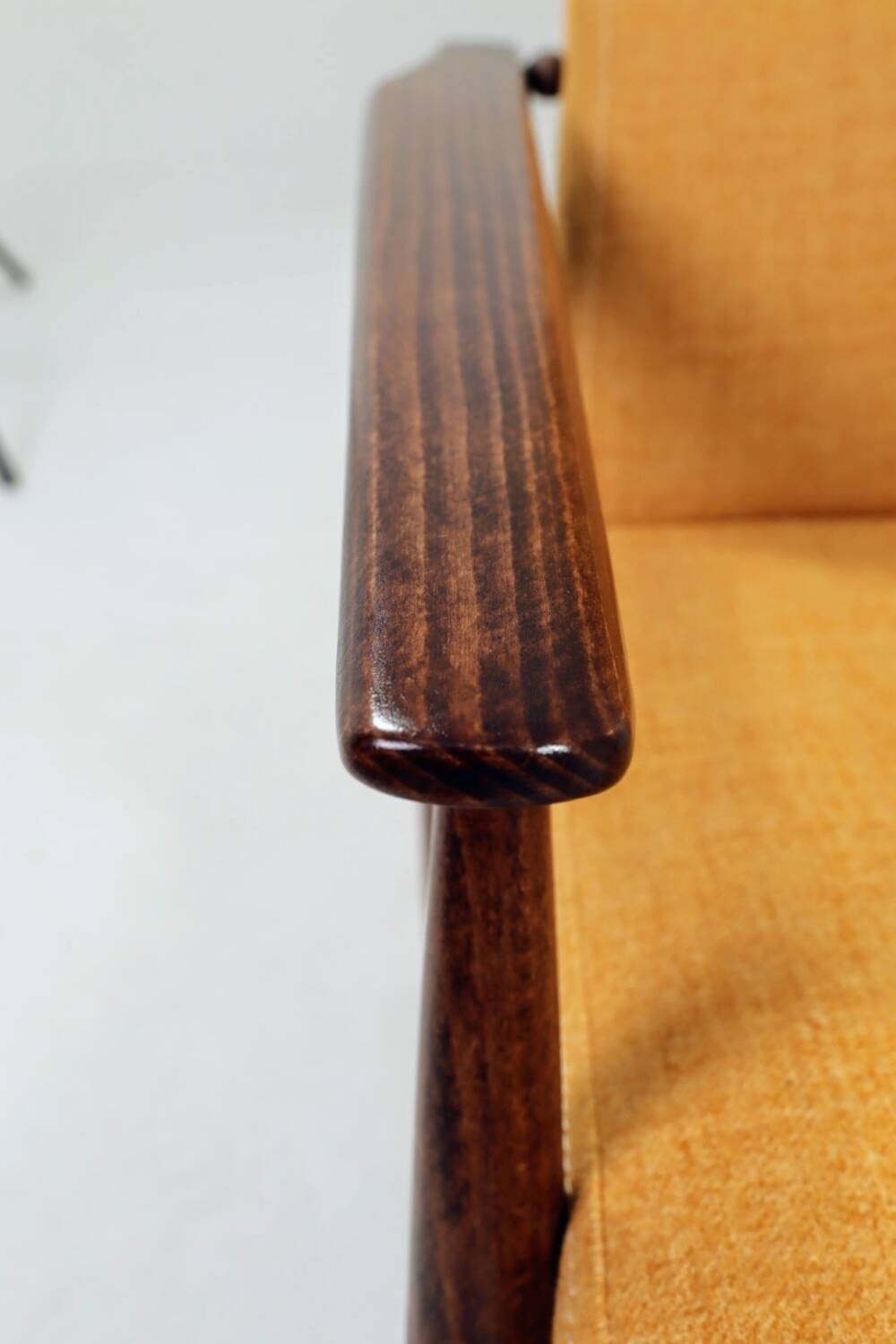 Vintage amber armchair Hermes designed by H. Lis