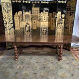Louis XIII style farmhouse table solid oak + 2 extensions