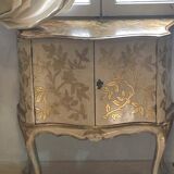 Patinated lacquered sideboard Venetian style Italy 50