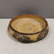Large ceramic dish by Jette Hellerøe, Denmark, 1970s.