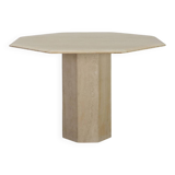Mid-Century Italian octagonal Travertine Dining Table, 1980s