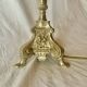 Antique large brass candlestick lamp base