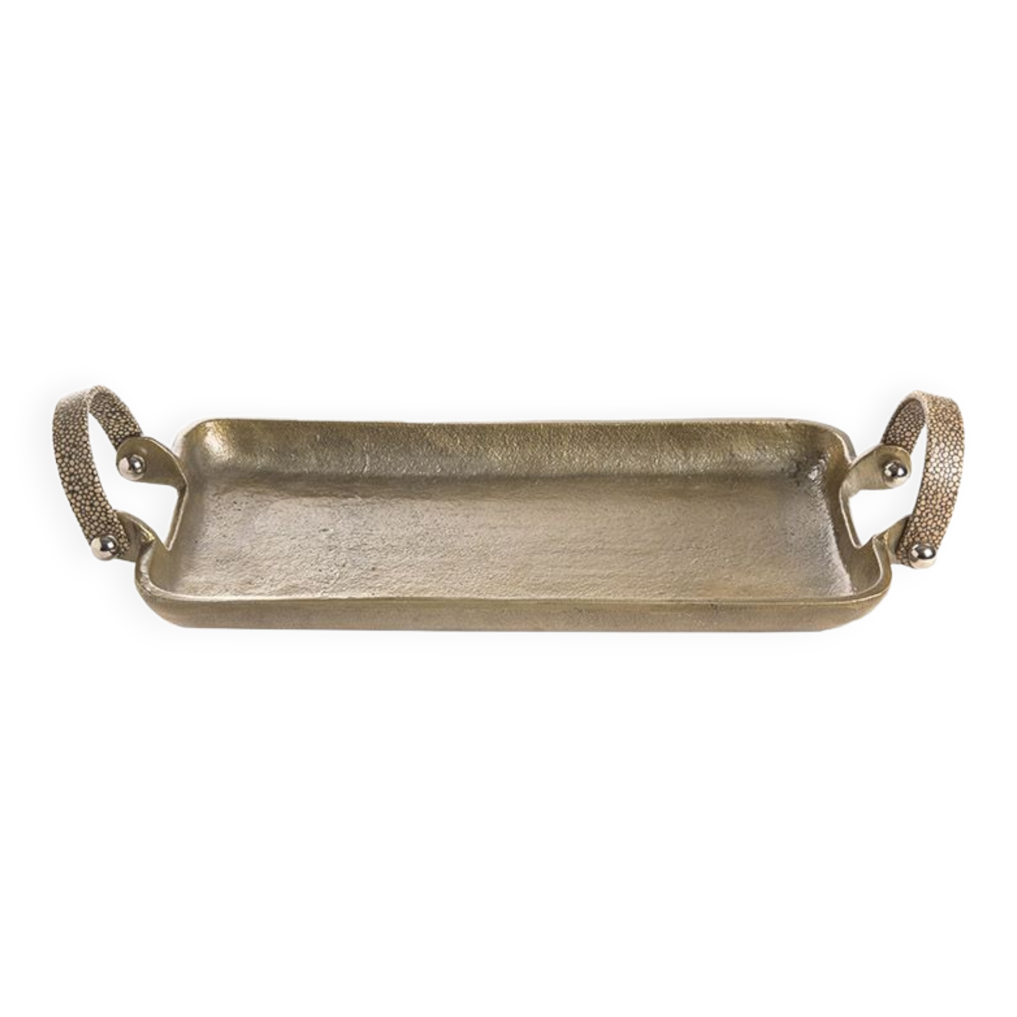 Plateau metal poignees galuchat