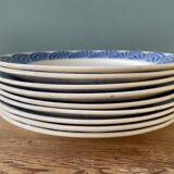 Series of 9 flat plates Saint Amand Les Eaux MDL Orcerame