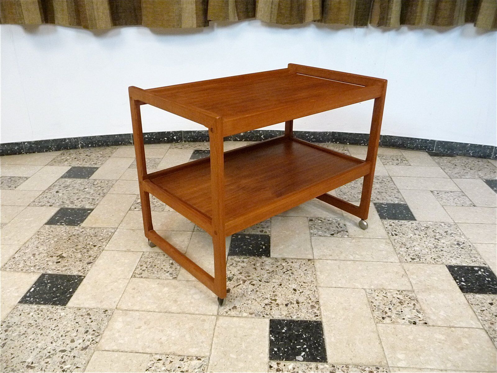 Modernist design bar or serving trolley in teak, Denmark1960s