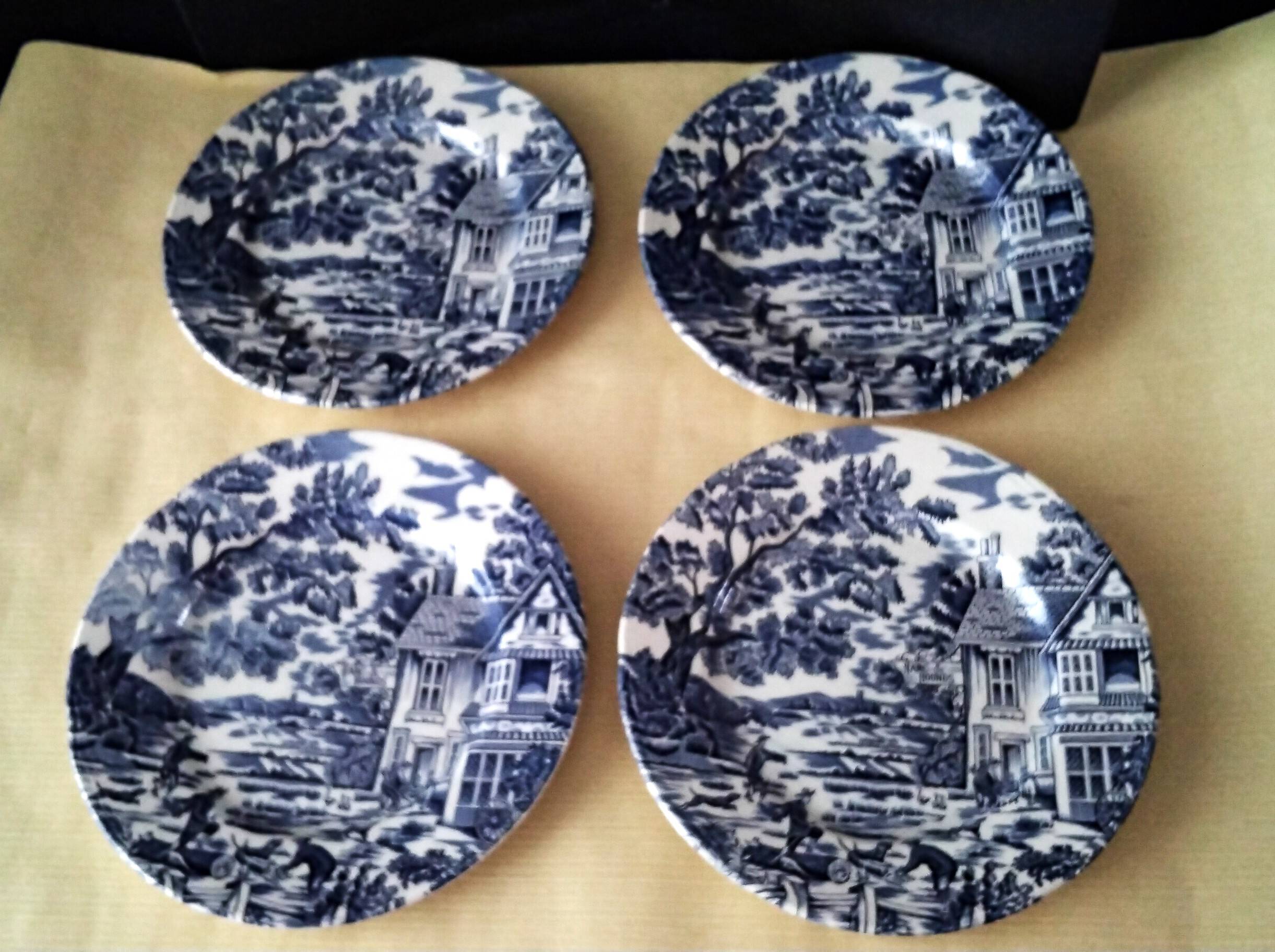 4 flat plates Lunéville Model "English Style"