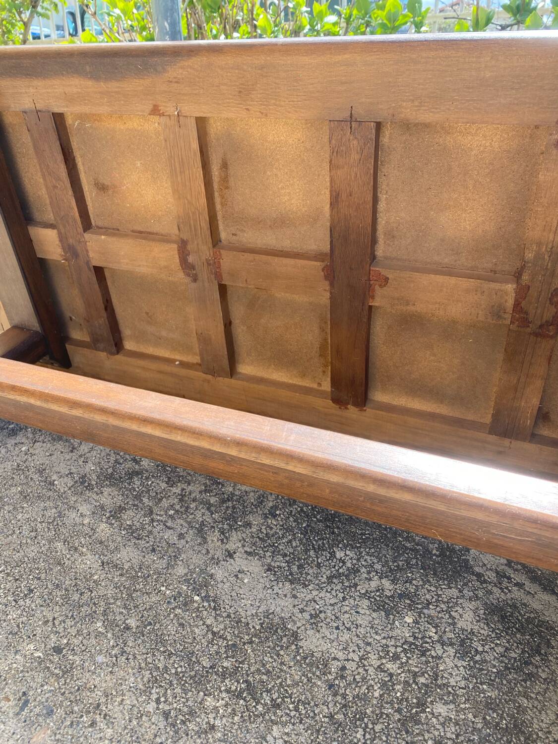 Vintage 60s coffee table with tile decoration of birds and flowers.