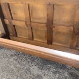 Vintage 60s coffee table with tile decoration of birds and flowers.