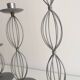 Trio of Candleholders Contemporary Candlesticks Design Metal Old Silver