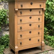 High Empire chest of drawers in solid raw oak