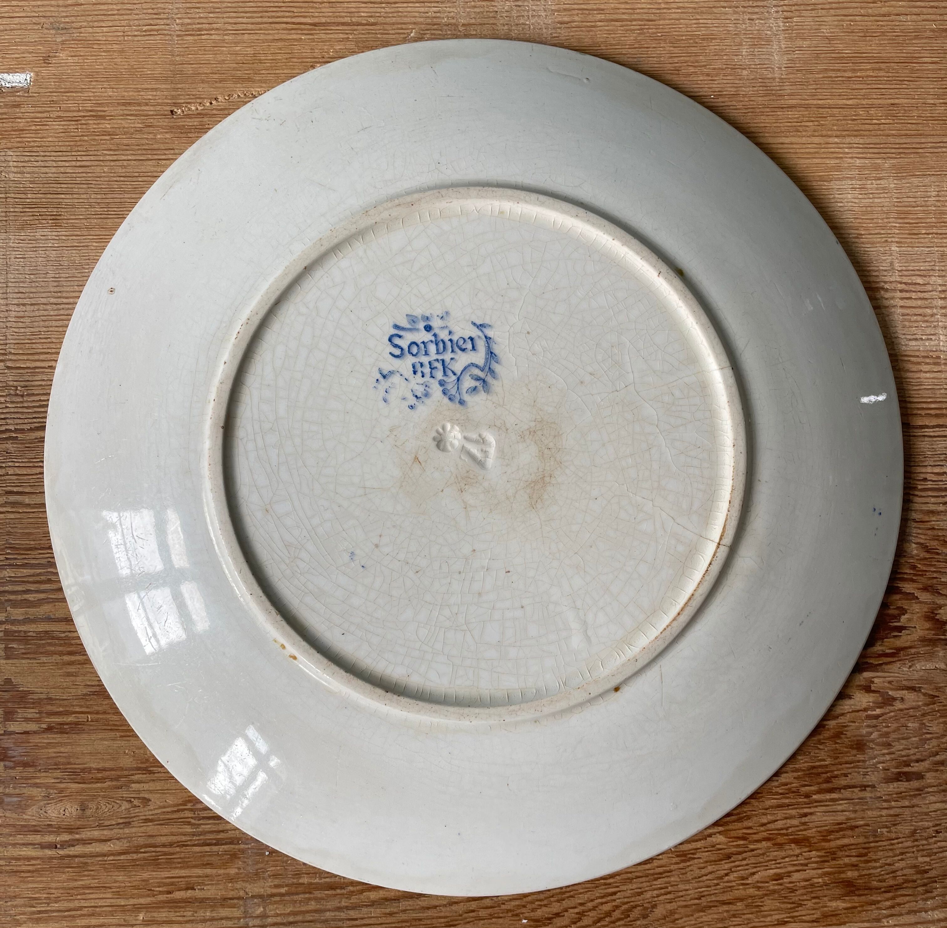 Flat plate Boch Frères Keramis, Sorbier model | Selency