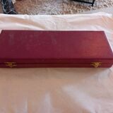 Pair of salad servers. silver plated. art deco