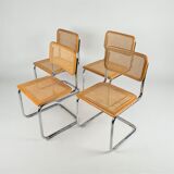 4 dining chairs by Marcel Breuer, italy, 1970