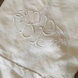 Old white linen sheet B P.