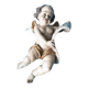 Golden white wooden cherub