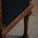 Early 20th century Danish Art Nouveau armchair, reupholstered in charcoal boucle.