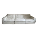 3-seater modular leather sofa
