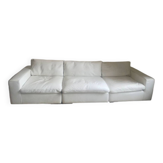 3-seater modular leather sofa