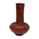 Vase made of braided bamboo leaves