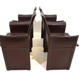 Set of 4 Matteo Grassi Korium dining/conference chairs by Tito Agnoli