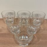 6 vintage glasses