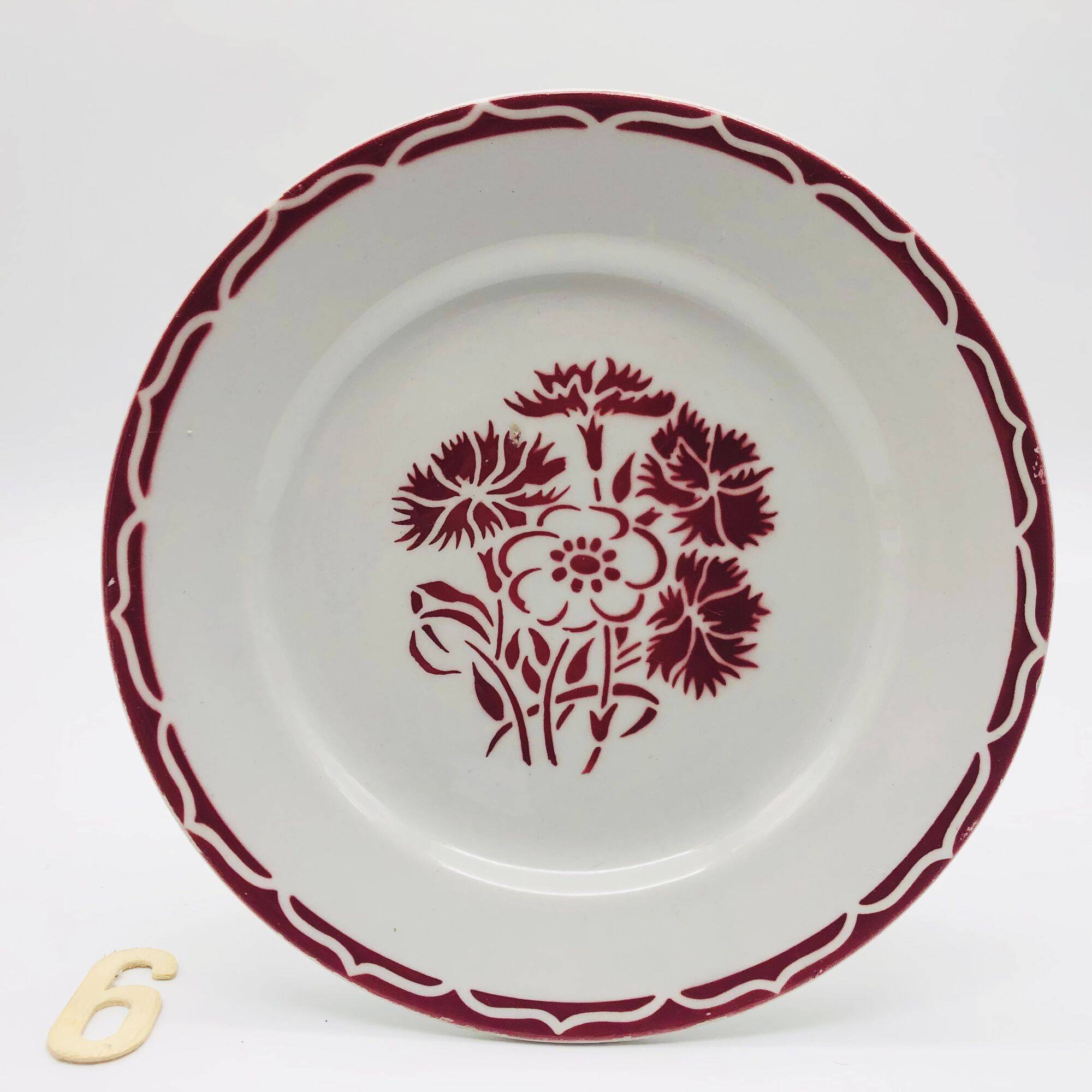 6 dessert plates KG Lunéville. Model "Annecy"