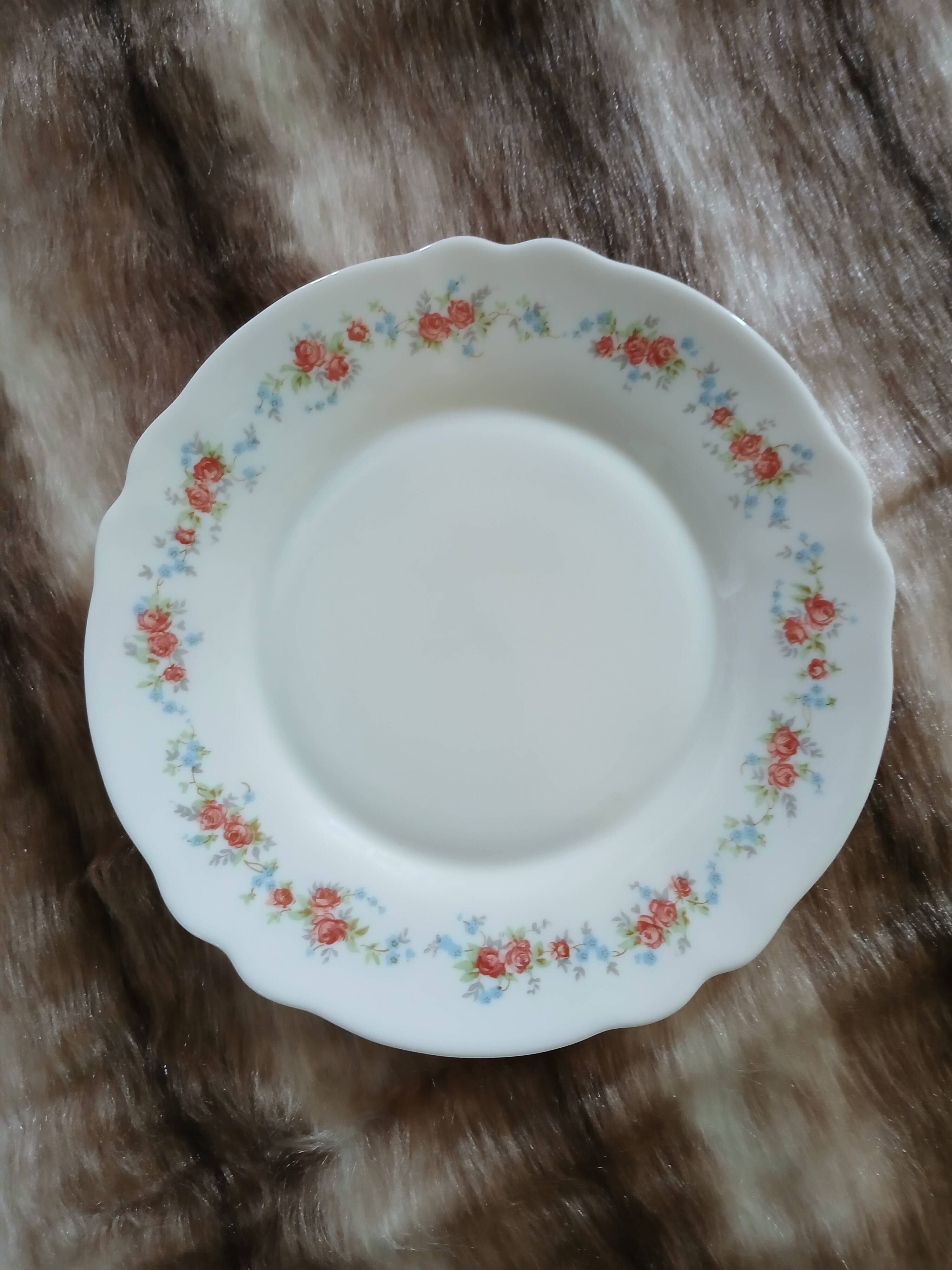 11 vintage dessert plates in Arcopal
