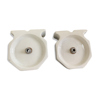 Appliques en porcelaine année 40