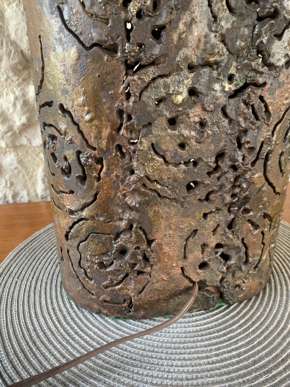 Pair of Brutalist table lamps by Irv Bramberg, 1960s