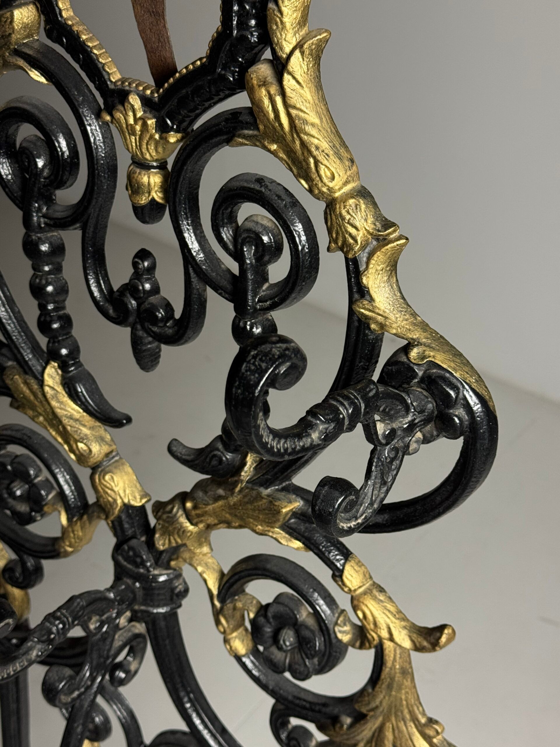 19th century cast iron coat rack