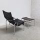 Fauteuil inclinable 'HE1106' avec repose-pieds par Hans Eichenberger pour Strässle, 1978