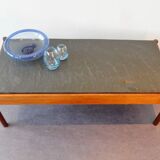 Vintage coffee table with stone tray