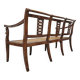 Directoire canapé in walnut with brass inlays, late 18th century.