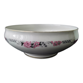 Antique salad bowl in Art Deco porcelain