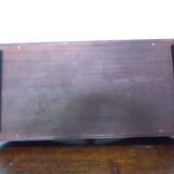 Serviteur ancien art déco 4 raviers en verre miroir et bois - Année 1950