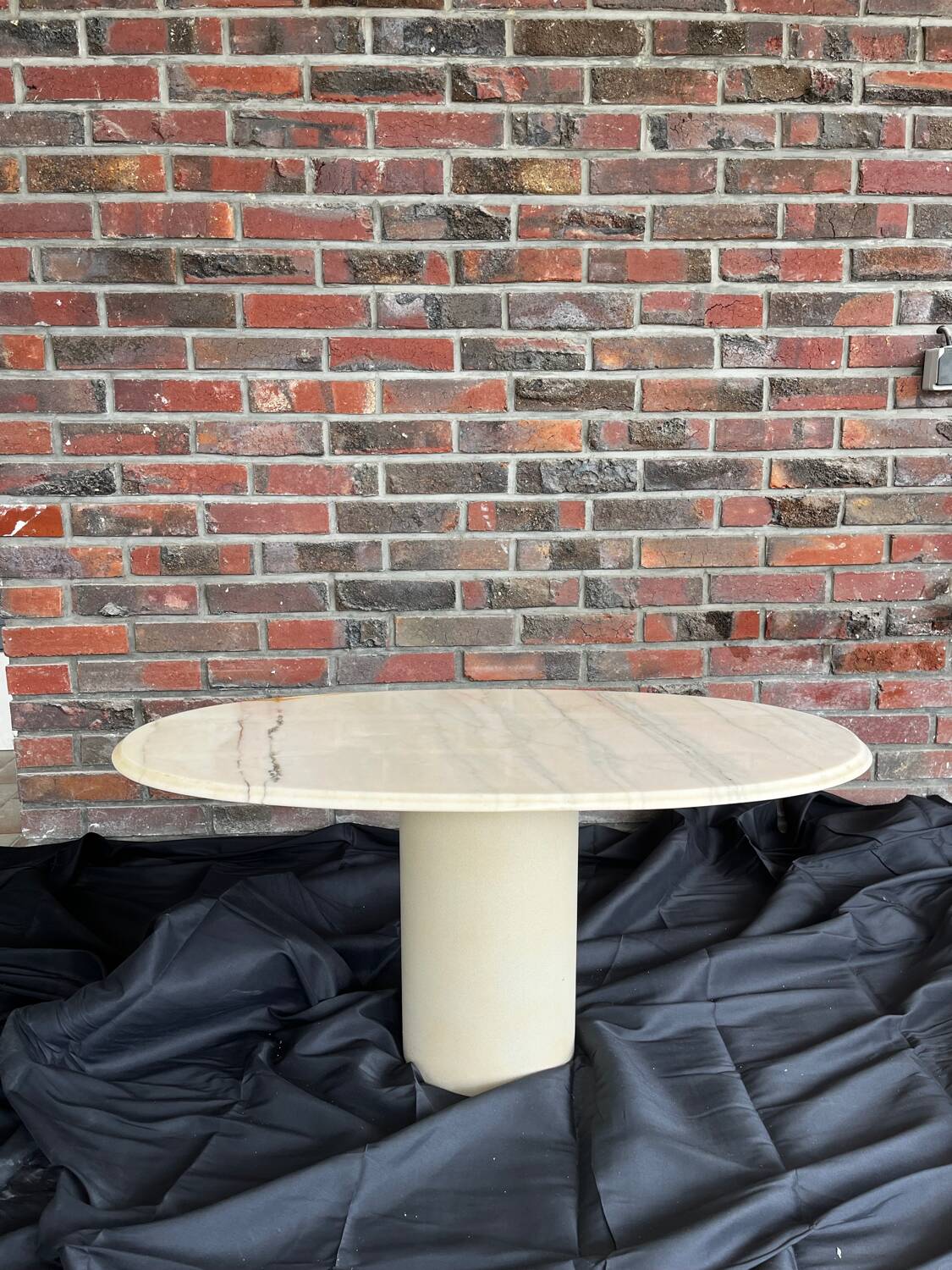 Marble and steel coffee table