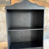 Blackened bookcase to place or hang
