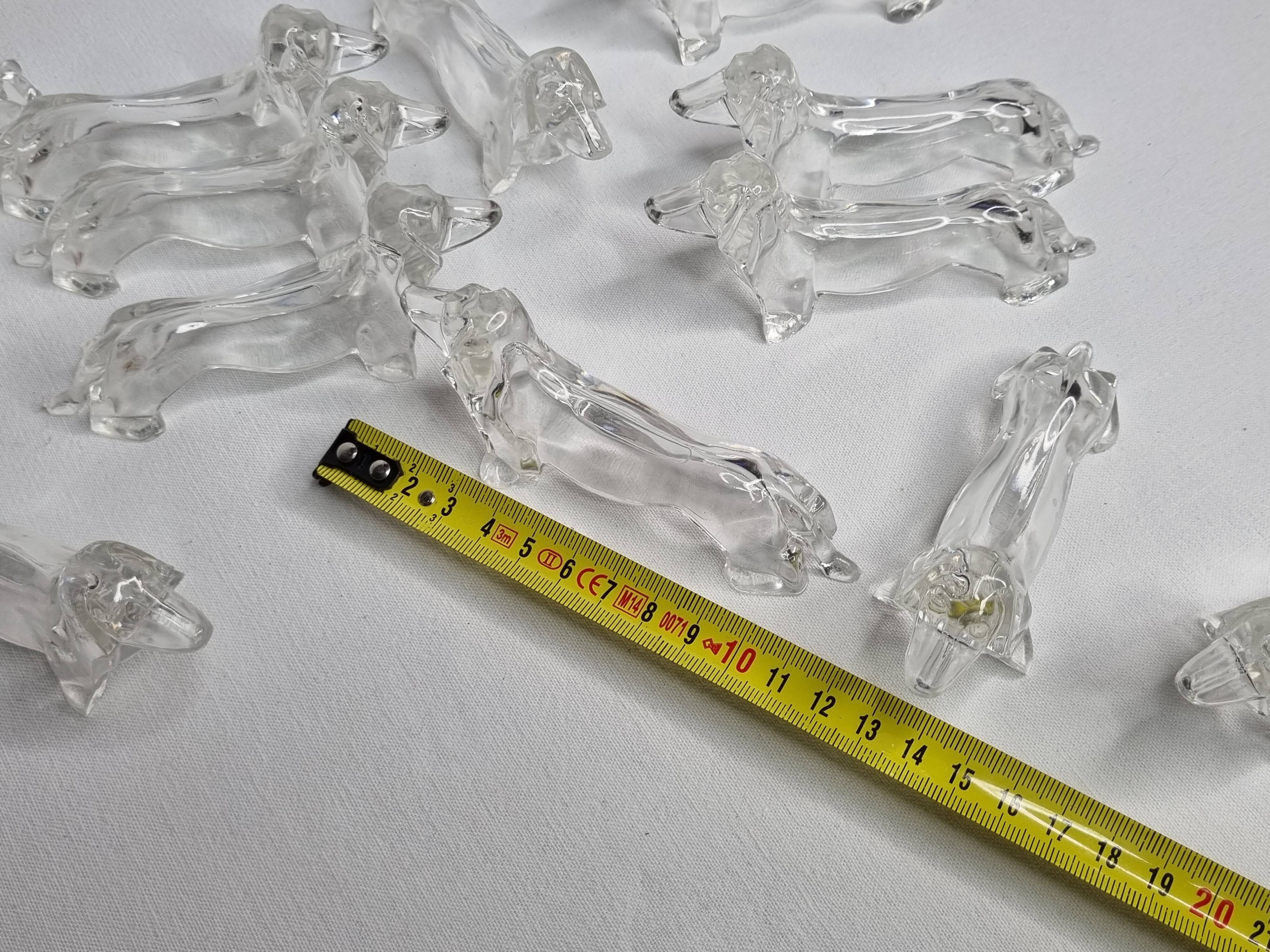 Set of 12 vintage dachshund knife holders, 70s