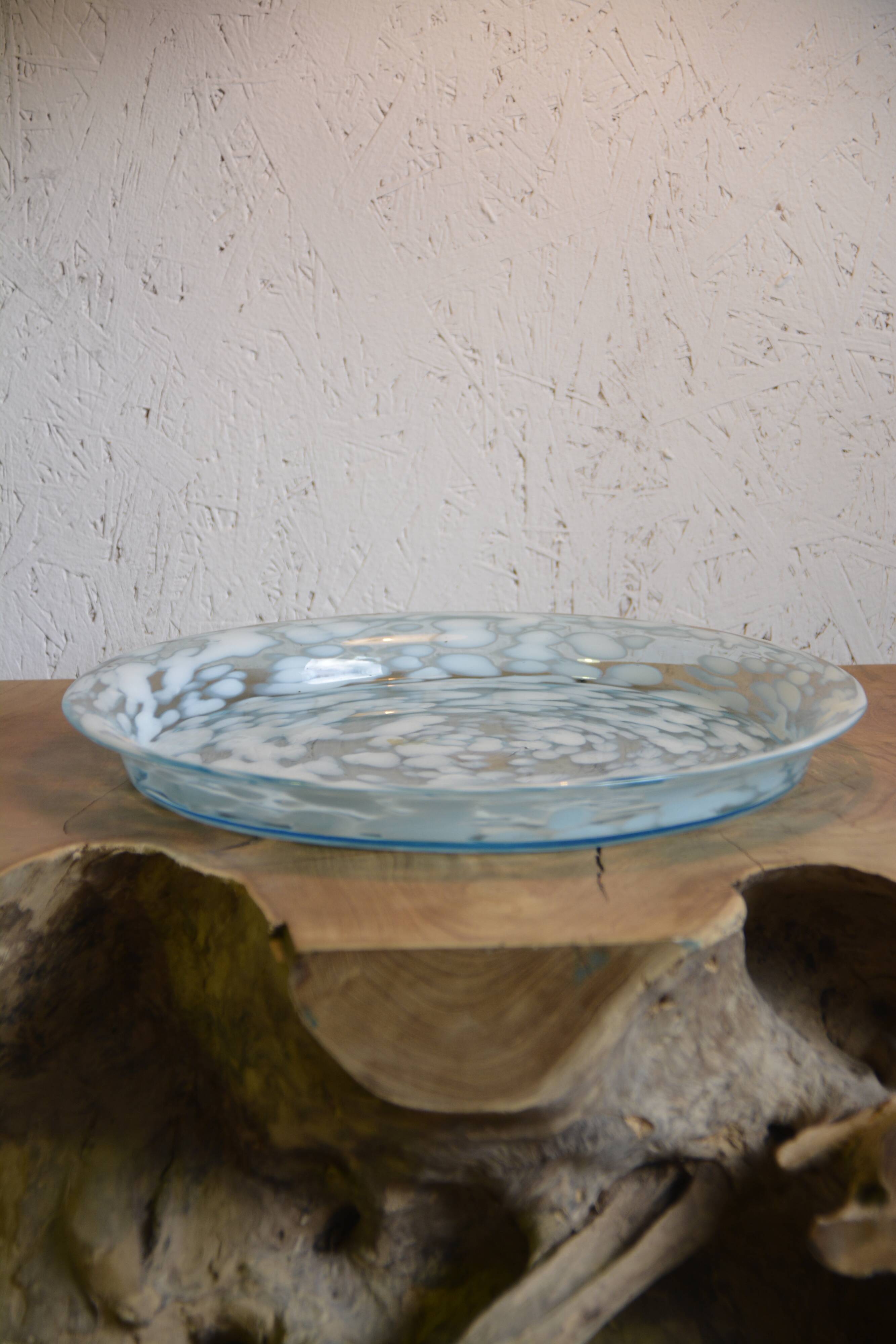 Blue glass top
