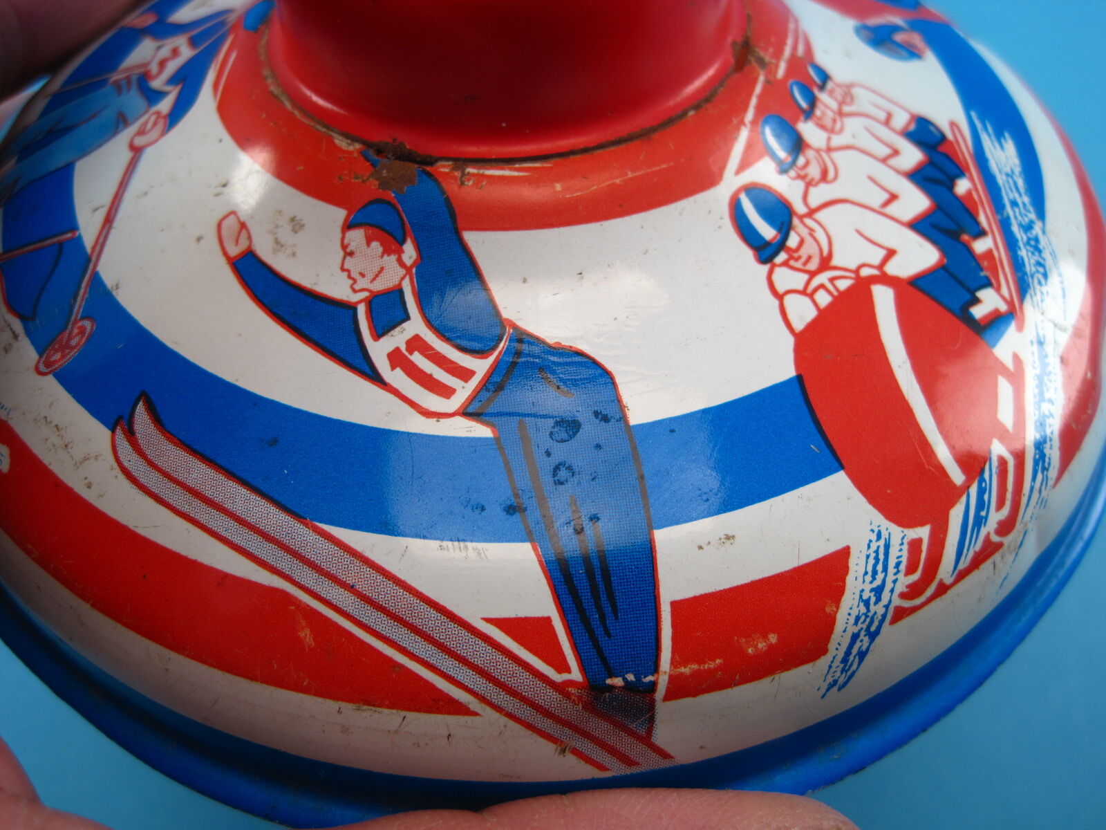 Vintage toy top M.H.
