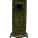 19th Century French Green Enameled Cast Iron Heater Stove