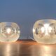 Lampes de table vintage en verre allemand de Peill & Putzler, lot de 2