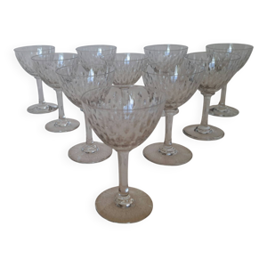 10 verres à Porto en - cristal baccarat