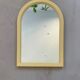 Miroir arche jaune vintage, 50x35 cm