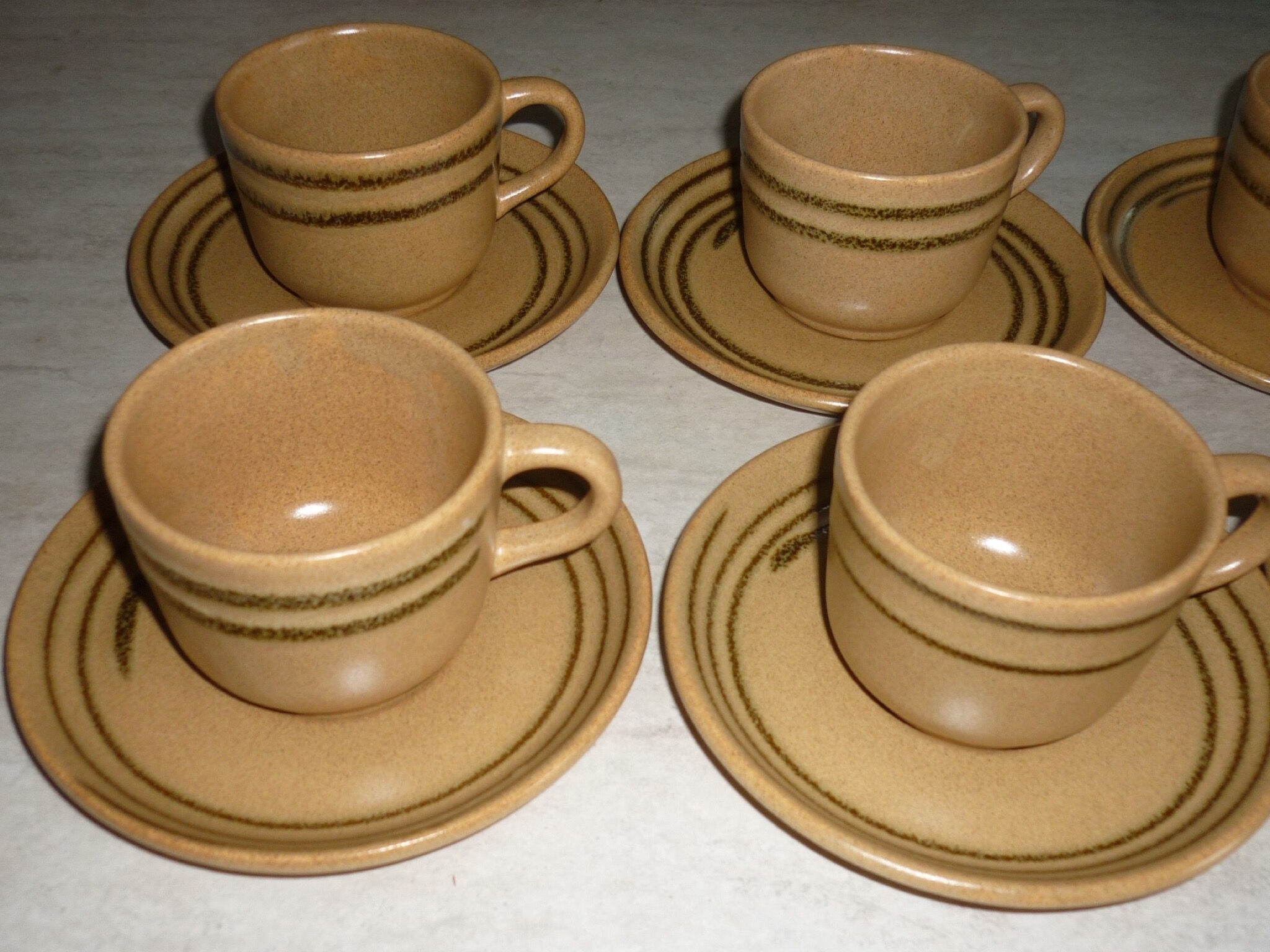 Pair of 2 Savoie Sarreguemines cups and saucers