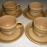 Pair of 2 Savoie Sarreguemines cups and saucers