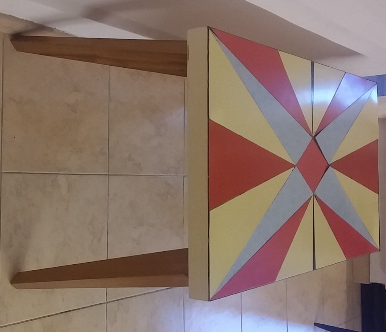 Table low vintage formica wooden