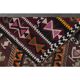 1970s Vintage Turkish Oushak Handmade Wool Cotton Brown Runner Rug 135x300