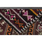 1970s Vintage Turkish Oushak Handmade Wool Cotton Brown Runner Rug 135x300