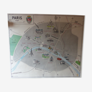 Carte de Paris et region Parisienne ancienne